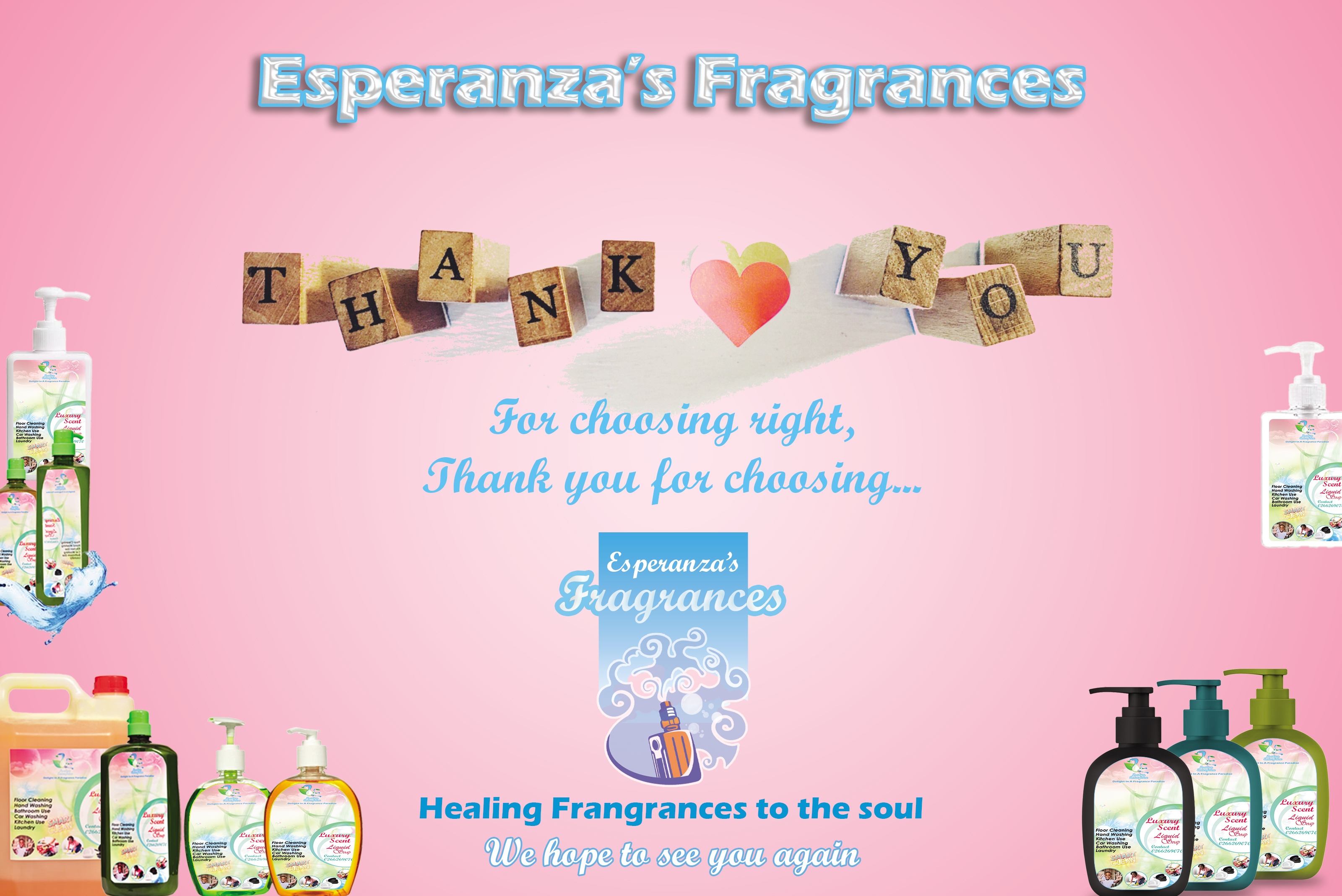 Thank you Flyer For Fragrance Company